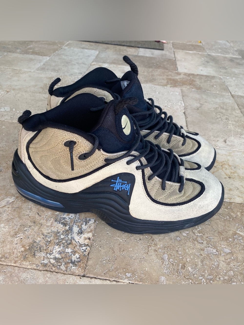Nike Air Penny 2 Stussy Rattan Limestone: DX6934-200: SIZE 10.5, Lightly Used
